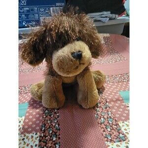 Ganz Webkinz Brown Dog 9" Plush Puppy Shaggy Stuffed Animal Toy HM195 NO CODE